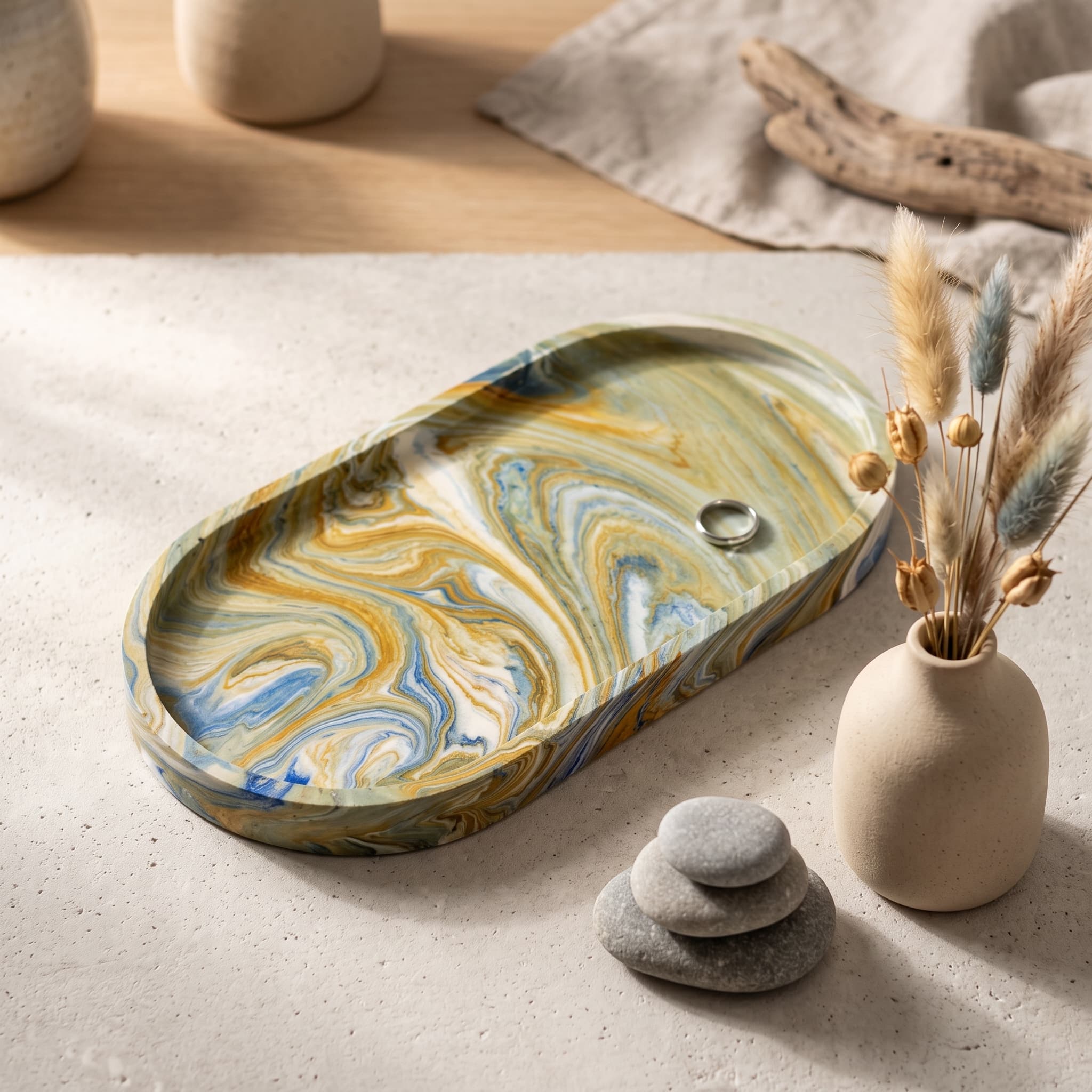 Nordic Swirl – Ovale Decoratie Tray